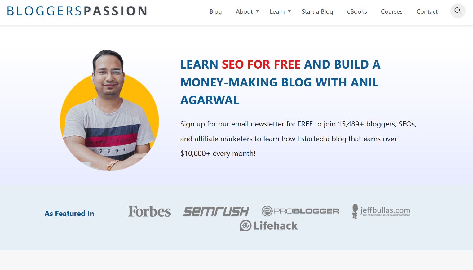 website technology tools used to build bloggerspassion blog