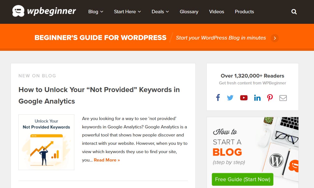 website technology tools used to build wpbeginner blog