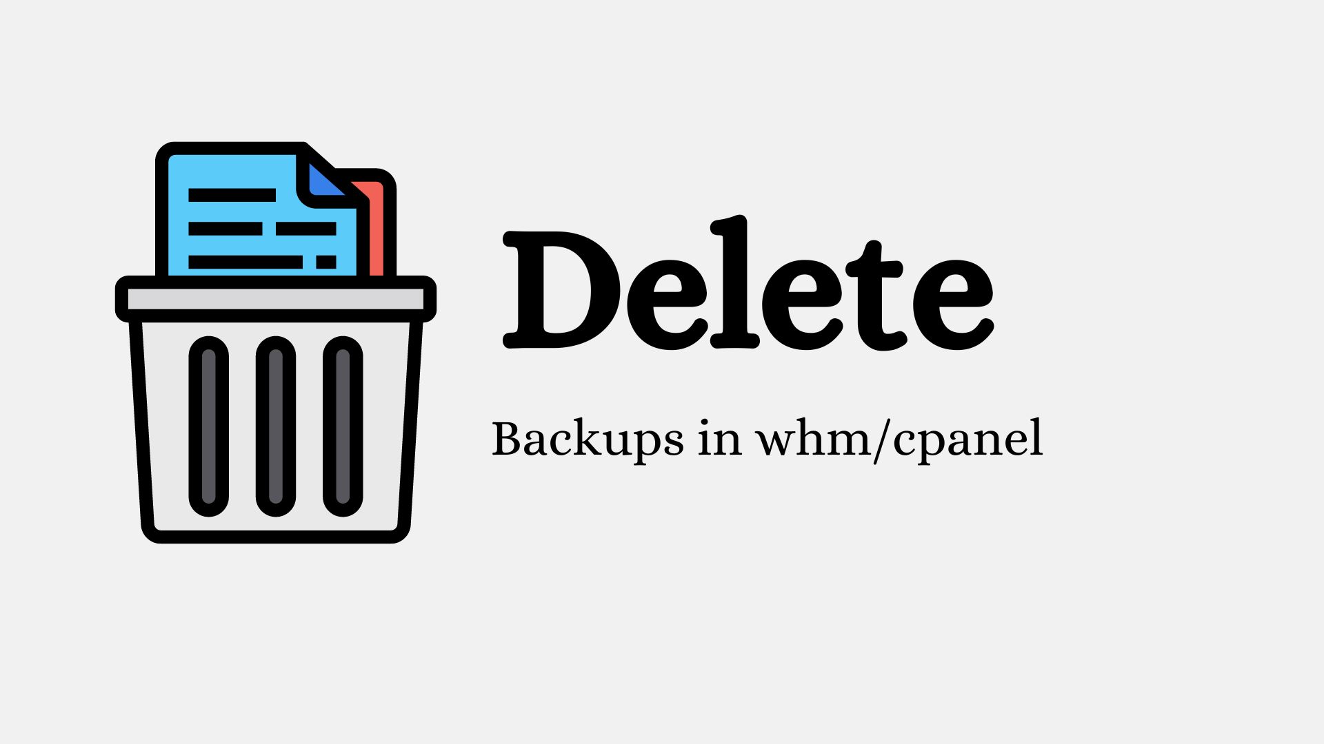 delete backup in whm with terminal